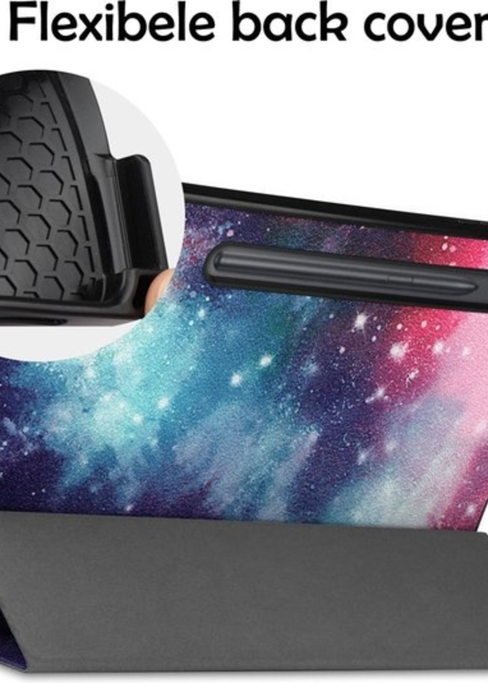 LUQ Hoes Geschikt voor Samsung Galaxy Tab S7 FE Hoes Luxe Hoesje Case Met Uitsparing Geschikt voor S Pen - Hoesje Geschikt voor Samsung Tab S7 FE Hoes Cover - Galaxy