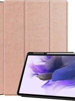 LUQ LUQ Samsung Galaxy Tab S7 FE Hoesje Met Uitsparing S Pen - Rose Goud