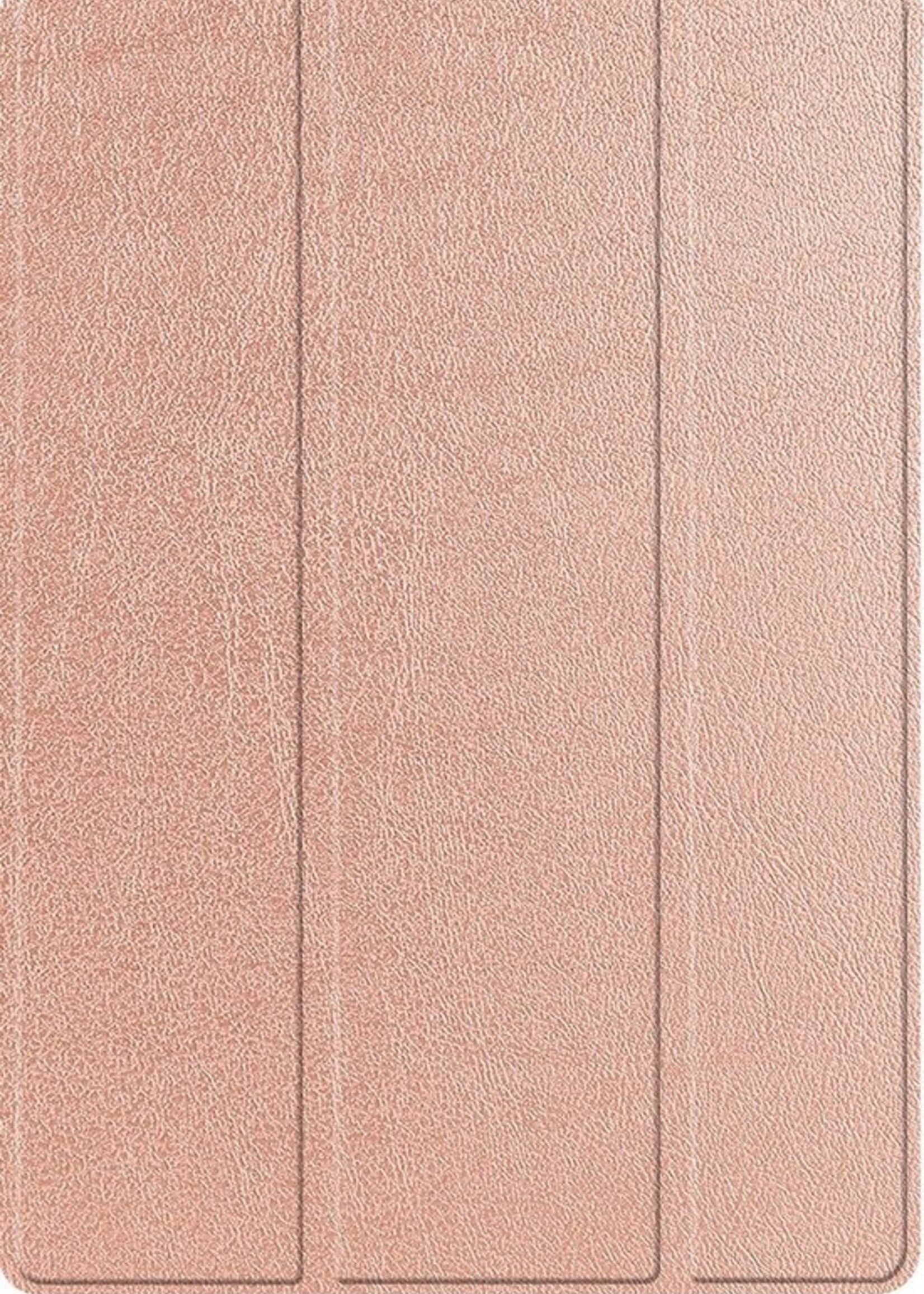 LUQ Hoes Geschikt voor Samsung Galaxy Tab S7 FE Hoes Luxe Hoesje Case Met Uitsparing Geschikt voor S Pen - Hoesje Geschikt voor Samsung Tab S7 FE Hoes Cover - Rosé goud