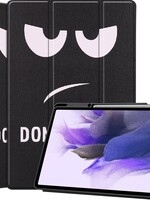 LUQ LUQ Samsung Galaxy Tab S7 FE Hoesje Met Uitsparing S Pen - Don't Touch