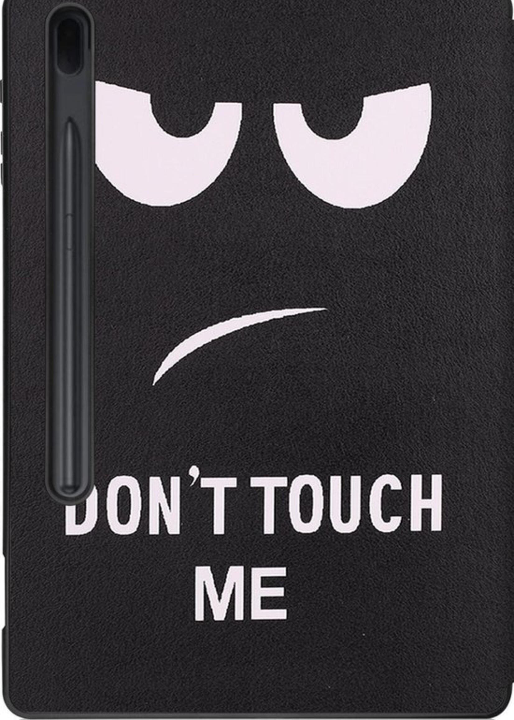 LUQ Hoes Geschikt voor Samsung Galaxy Tab S7 FE Hoes Luxe Hoesje Case Met Uitsparing Geschikt voor S Pen - Hoesje Geschikt voor Samsung Tab S7 FE Hoes Cover - Don't Touch Me