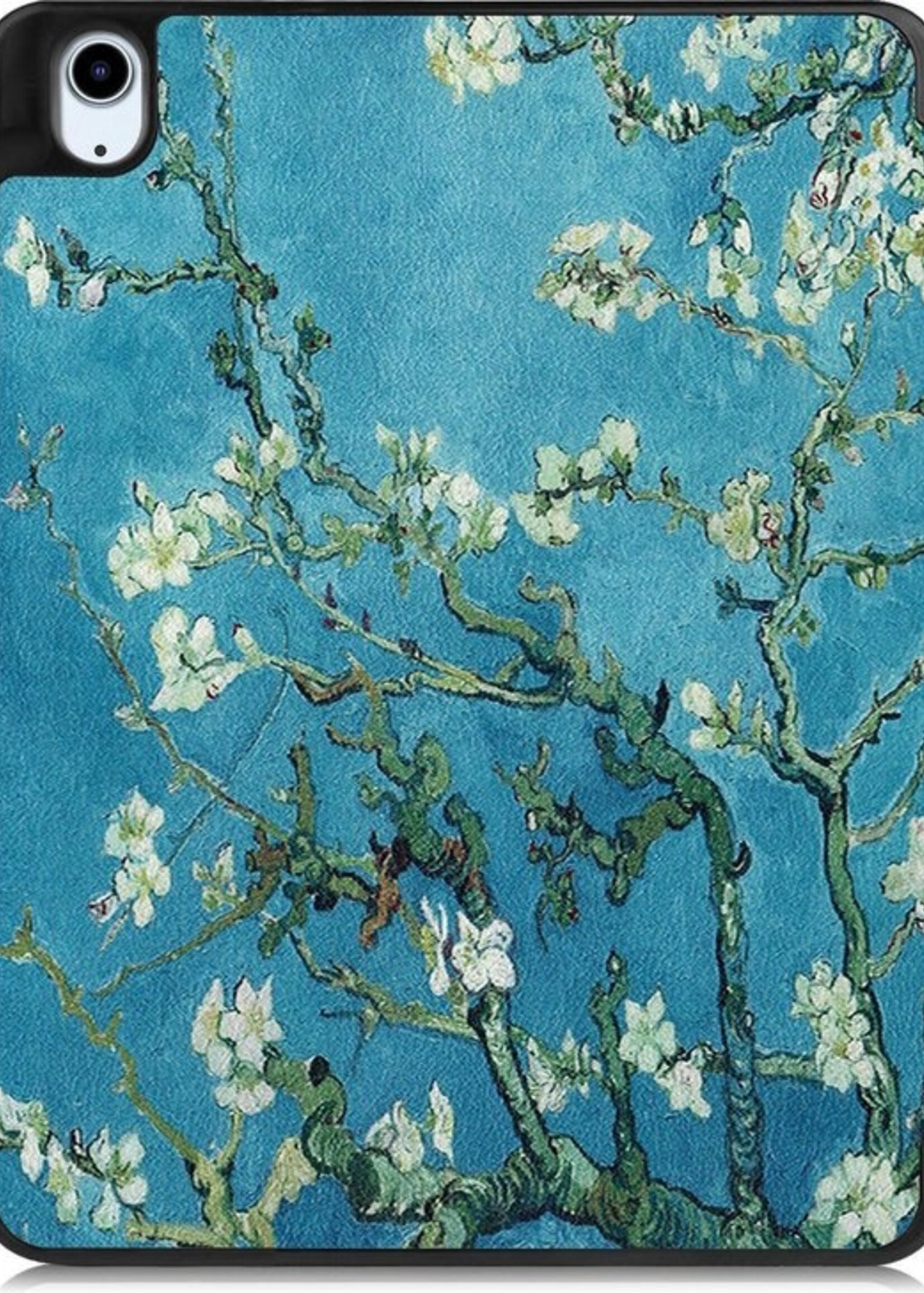 LUQ Hoes Geschikt voor iPad Air 2020 Hoes Luxe Hoesje Case Met Uitsparing Geschikt voor Apple Pencil Met Screenprotector - Hoesje Geschikt voor iPad Air 4 2020 Hoes Cover - Bloesem