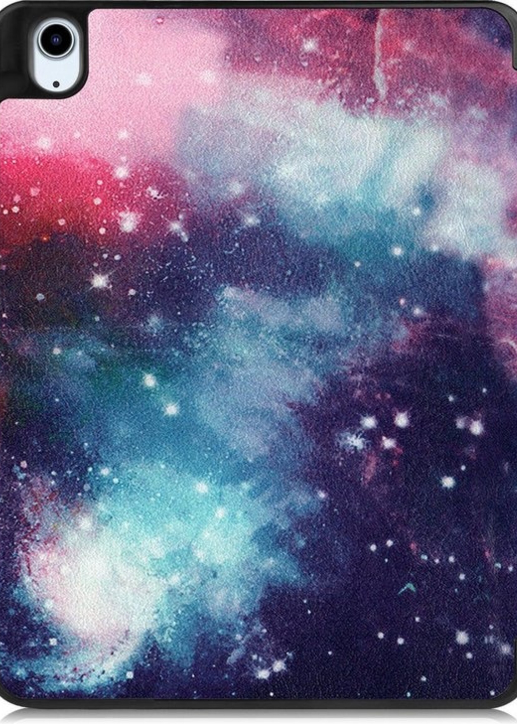 LUQ Hoes Geschikt voor iPad Air 2020 Hoes Luxe Hoesje Case Met Uitsparing Geschikt voor Apple Pencil Met Screenprotector - Hoesje Geschikt voor iPad Air 4 2020 Hoes Cover - Galaxy