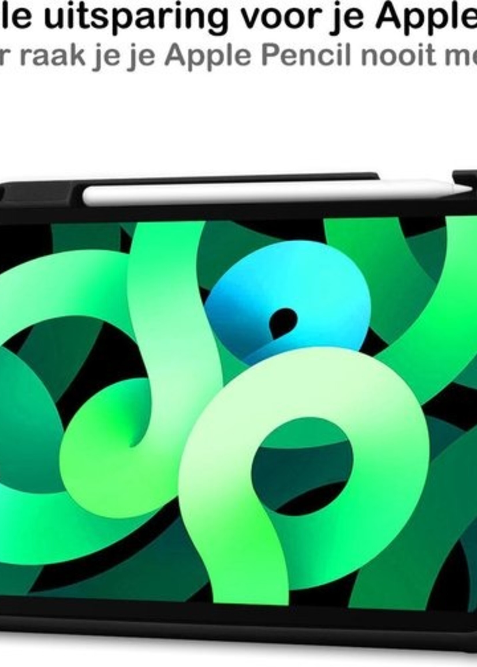 LUQ Hoes Geschikt voor iPad Air 2020 Hoes Luxe Hoesje Case Met Uitsparing Geschikt voor Apple Pencil Met Screenprotector - Hoesje Geschikt voor iPad Air 4 2020 Hoes Cover - Paars