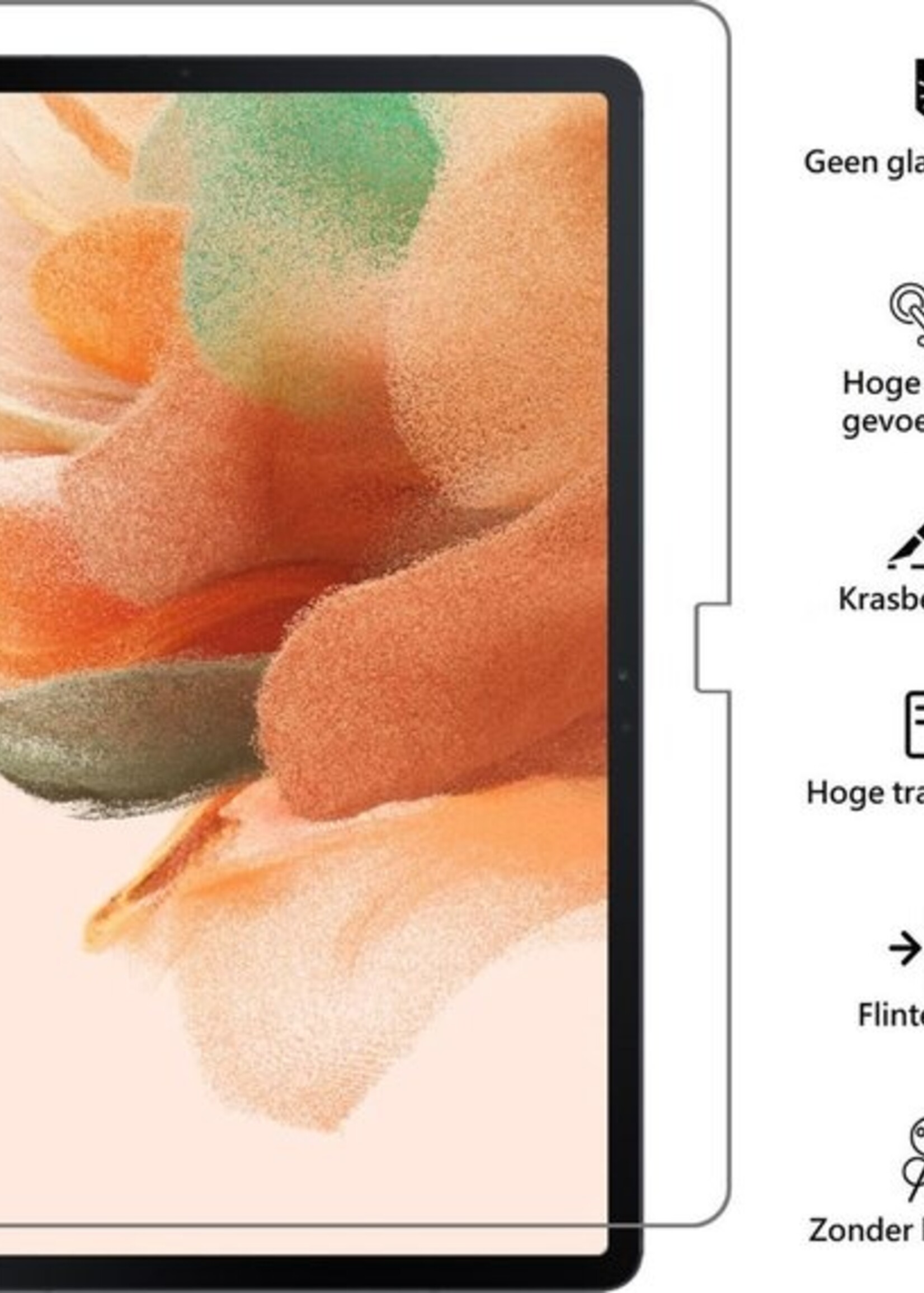 LUQ Screenprotector Geschikt voor Samsung Galaxy Tab S7 FE Screenprotector Bescherm Glas Tempered Glass Screen Protector - Screen Protector Geschikt voor Samsung Galaxy Tab S7 FE Screenprotector - 2 Stuks