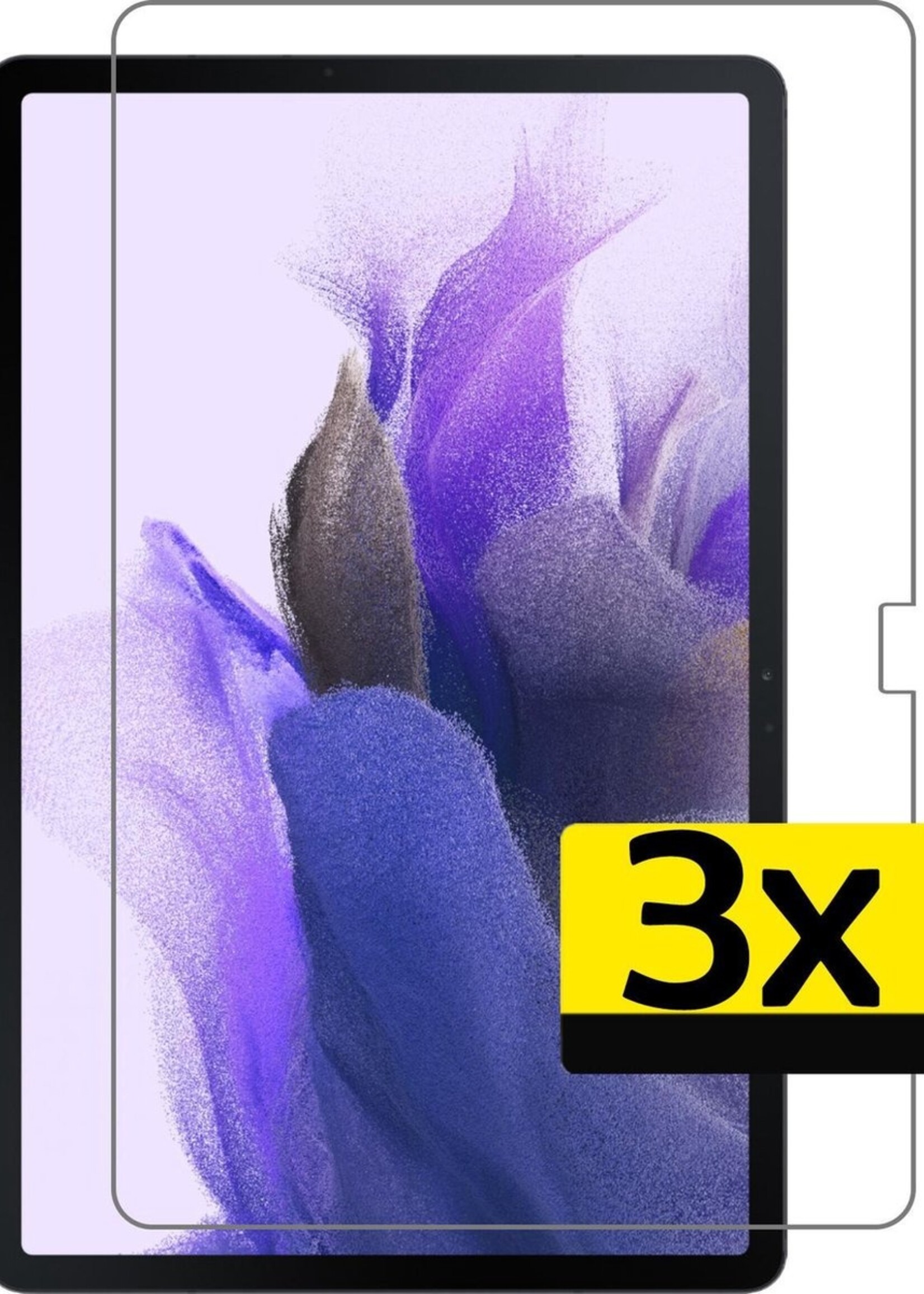 LUQ Screenprotector Geschikt voor Samsung Galaxy Tab S7 FE Screenprotector Bescherm Glas Tempered Glass Screen Protector - Screen Protector Geschikt voor Samsung Galaxy Tab S7 FE Screenprotector - 3 Stuks