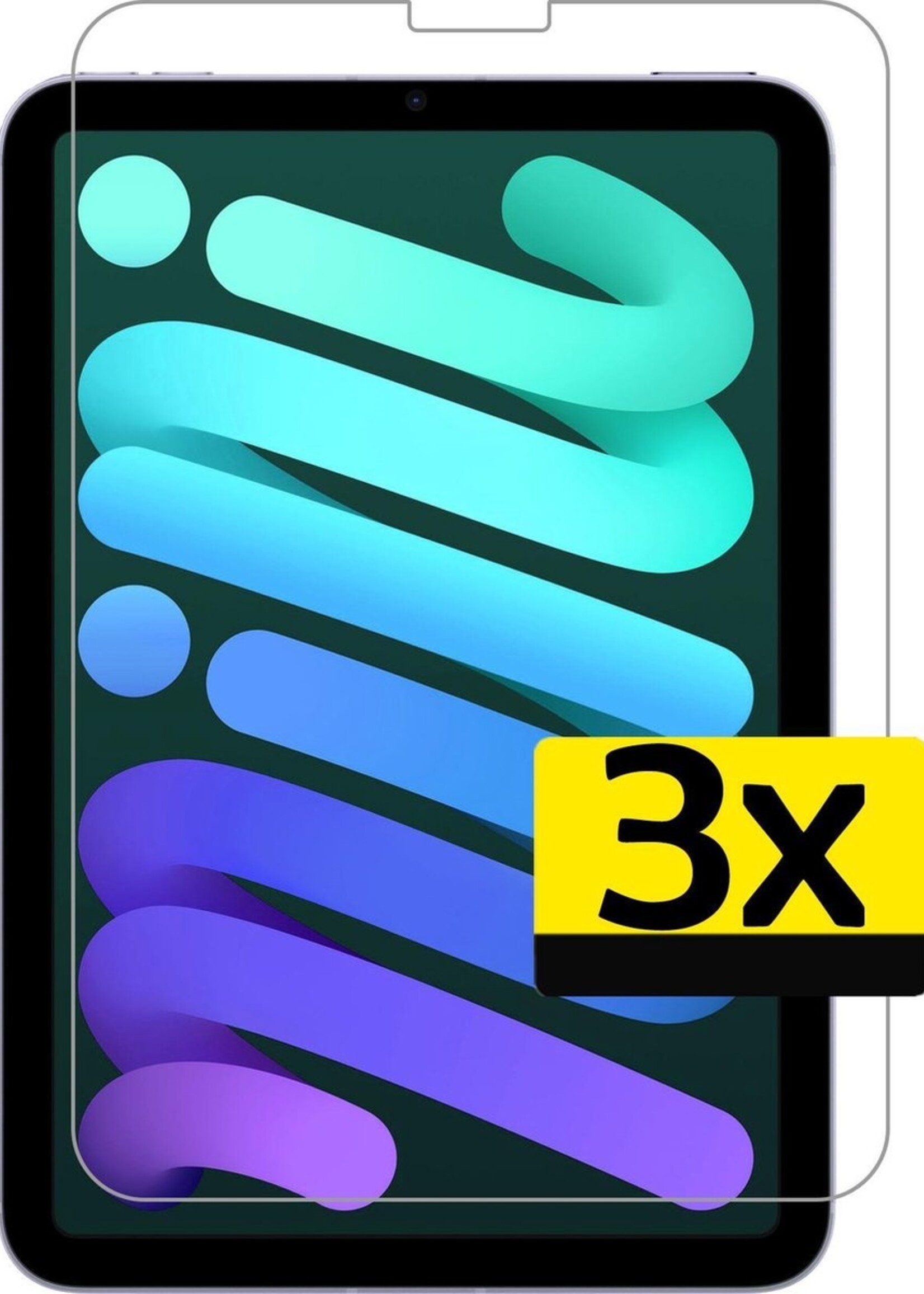 LUQ Screenprotector Geschikt voor iPad Mini 6 Screenprotector Bescherm Glas Tempered Glass Screen Protector - Screen Protector Geschikt voor iPad Mini 6 Screenprotector - 3 Stuks