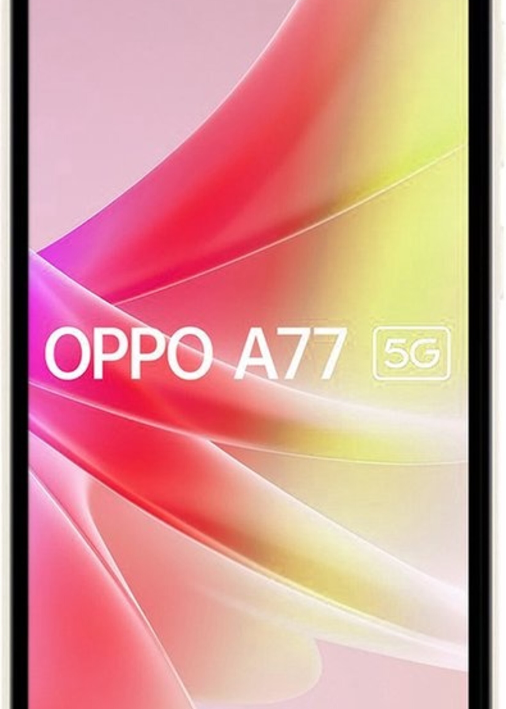 LUQ Hoesje Geschikt voor OPPO A77 Hoesje Siliconen Case Met Screenprotector - Hoes Geschikt voor OPPO A77 Hoes Siliconen - Wit