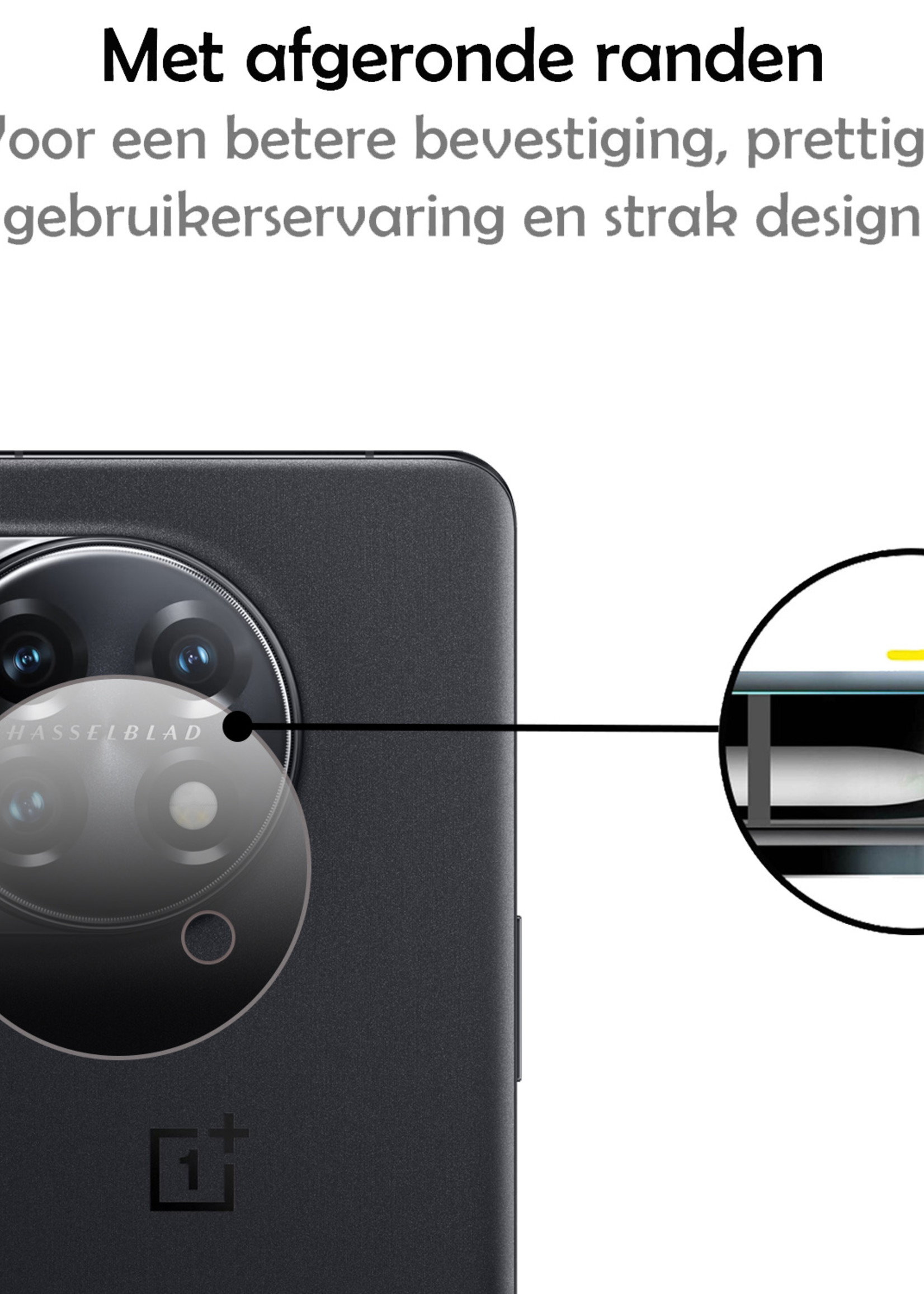 LUQ Screenprotector Geschikt voor OnePlus 11 Camera Screenprotector Tempered Glass - Screenprotector Geschikt voor OnePlus 11 Screenprotector Camera Screenprotector - 2 Stuks