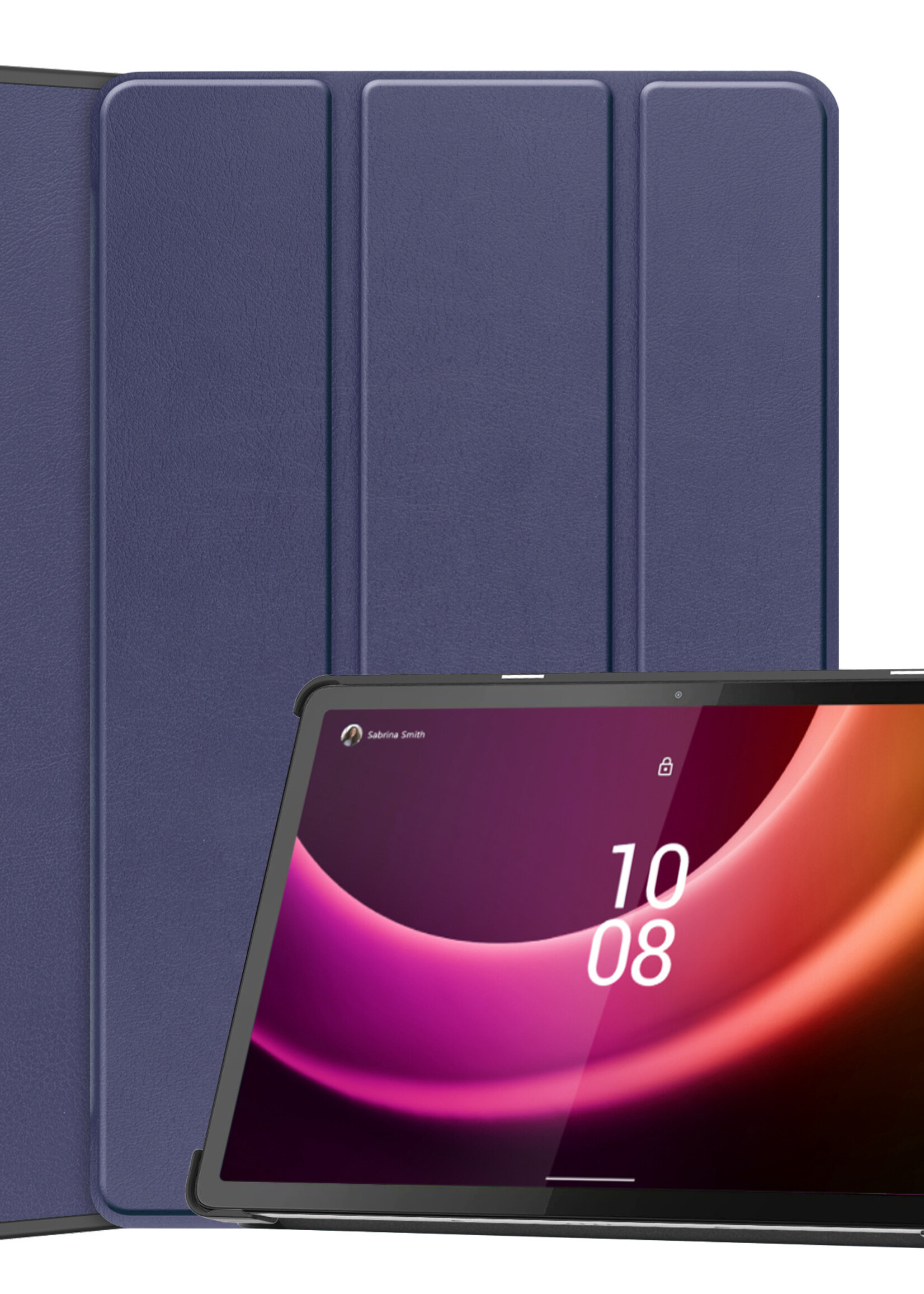 LUQ Hoes Geschikt voor Lenovo Tab P11 (2e Gen) Hoes Luxe Hoesje Book Case - Hoesje Geschikt voor Lenovo Tab P11 (2nd Gen) Hoes Cover - Donkerblauw