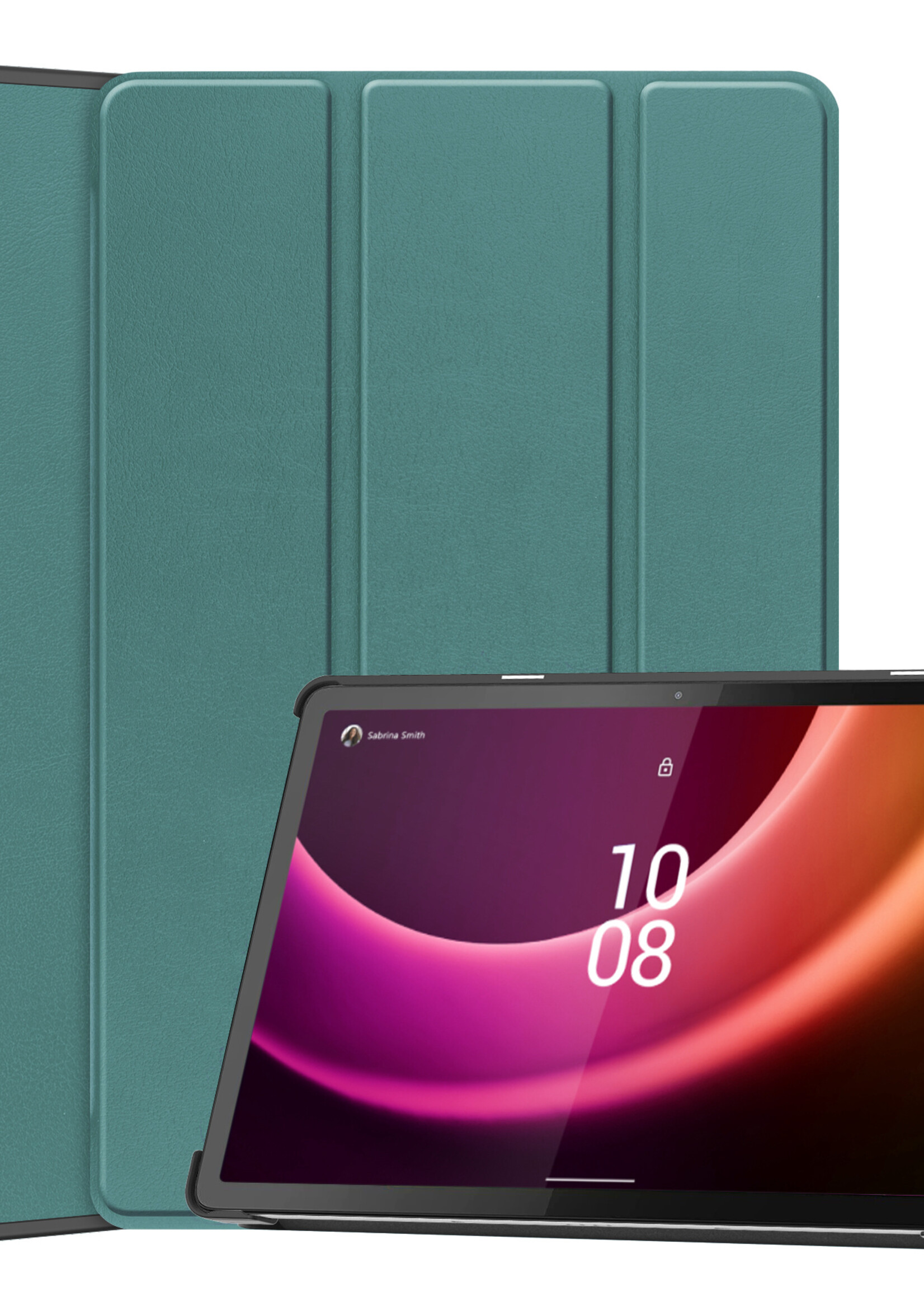 LUQ Hoes Geschikt voor Lenovo Tab P11 (2e Gen) Hoes Luxe Hoesje Book Case - Hoesje Geschikt voor Lenovo Tab P11 (2nd Gen) Hoes Cover - Donkergroen