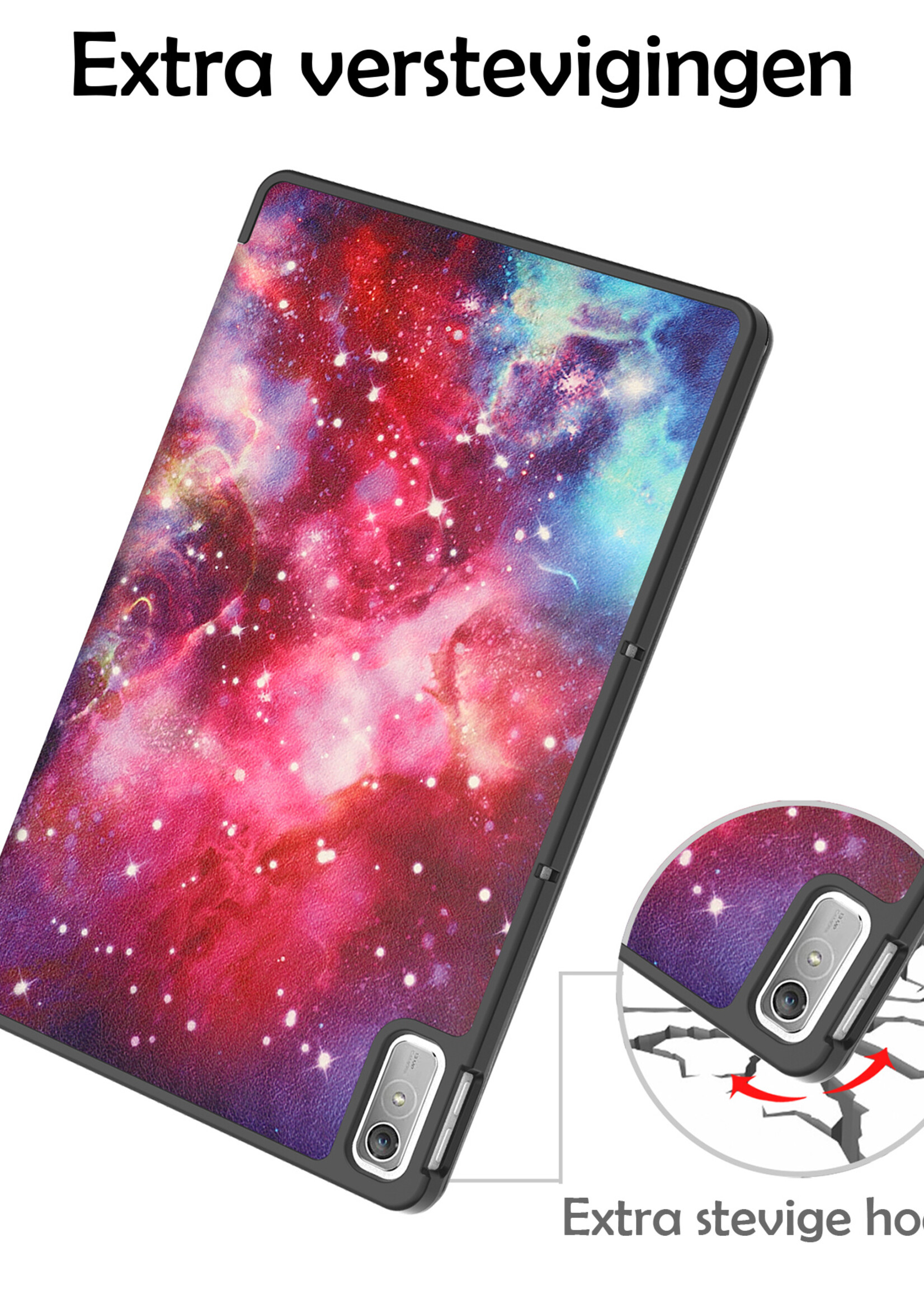 LUQ Hoes Geschikt voor Lenovo Tab P11 (2e Gen) Hoes Luxe Hoesje Book Case - Hoesje Geschikt voor Lenovo Tab P11 (2nd Gen) Hoes Cover - Galaxy