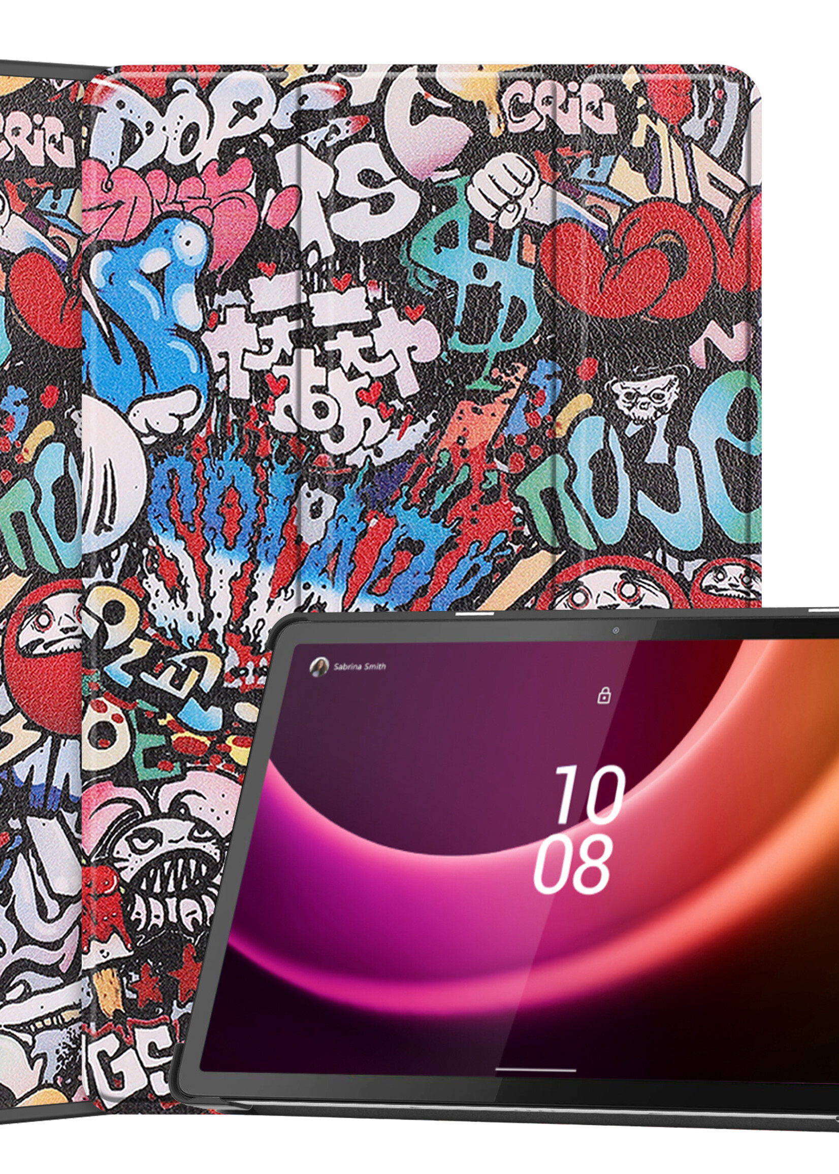 LUQ Hoes Geschikt voor Lenovo Tab P11 (2e Gen) Hoes Luxe Hoesje Book Case - Hoesje Geschikt voor Lenovo Tab P11 (2nd Gen) Hoes Cover - Graffity