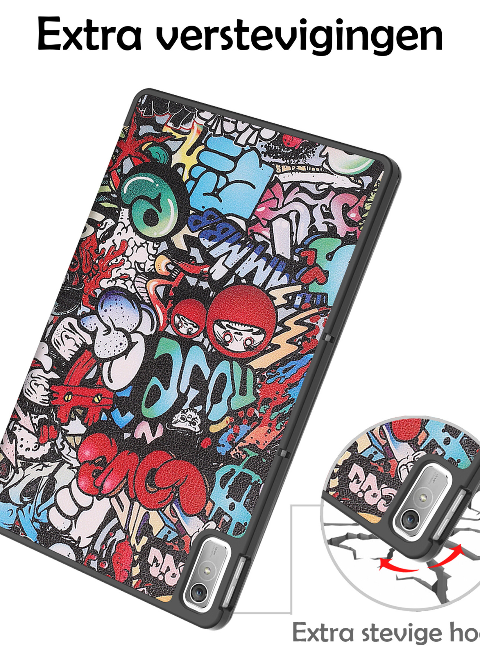 LUQ Hoes Geschikt voor Lenovo Tab P11 (2e Gen) Hoes Luxe Hoesje Book Case - Hoesje Geschikt voor Lenovo Tab P11 (2nd Gen) Hoes Cover - Graffity