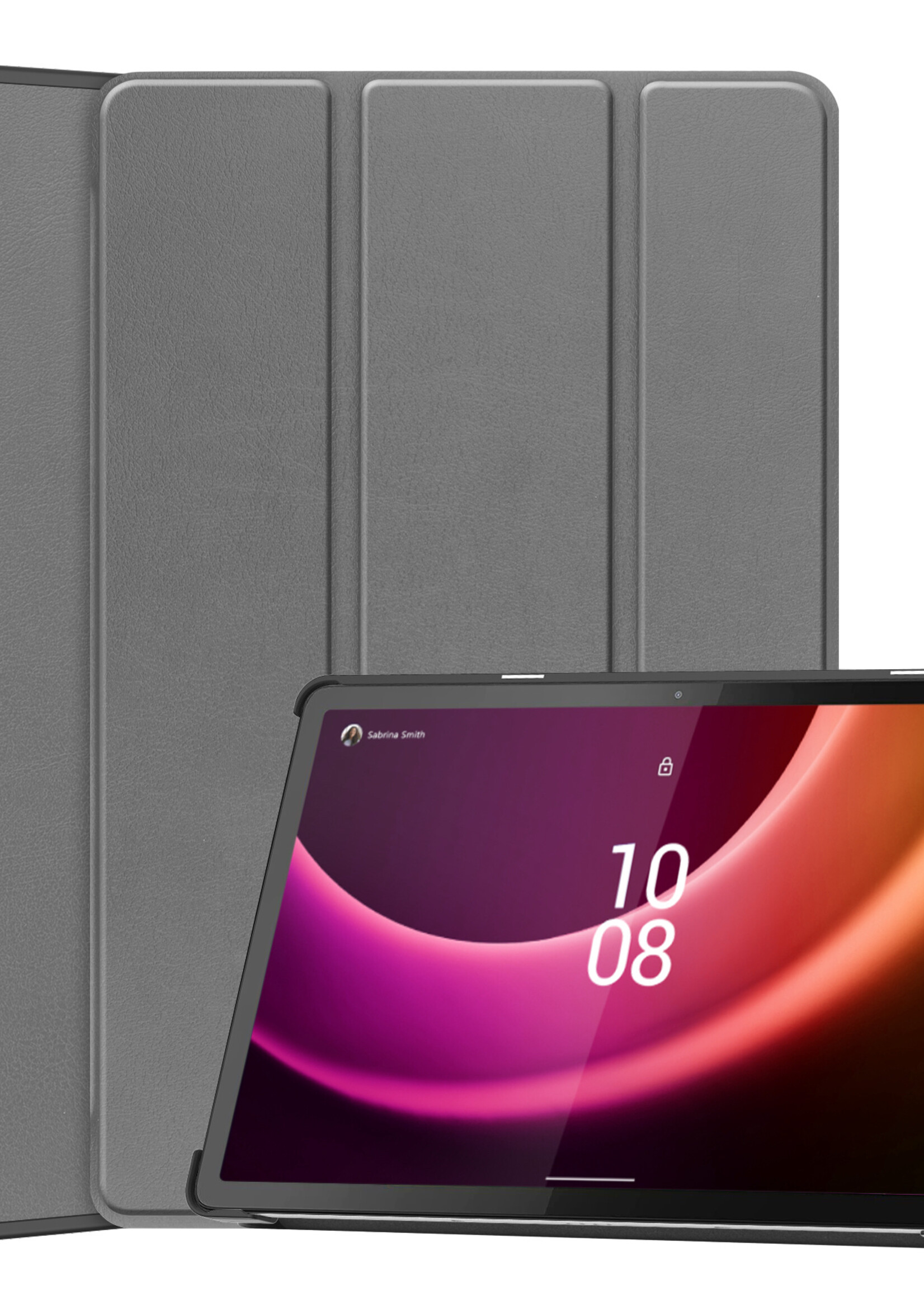 LUQ Hoes Geschikt voor Lenovo Tab P11 (2e Gen) Hoes Luxe Hoesje Book Case - Hoesje Geschikt voor Lenovo Tab P11 (2nd Gen) Hoes Cover - Grijs