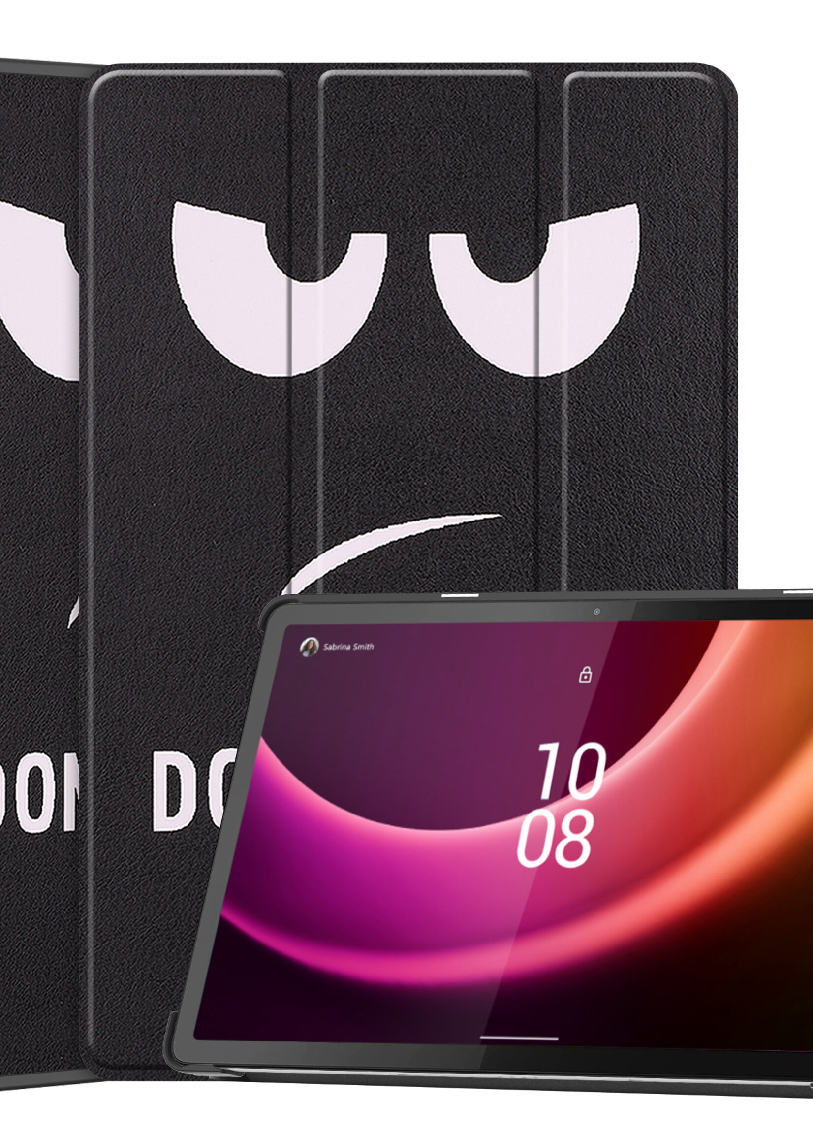 LUQ Hoes Geschikt voor Lenovo Tab P11 (2e Gen) Hoes Luxe Hoesje Book Case - Hoesje Geschikt voor Lenovo Tab P11 (2nd Gen) Hoes Cover - Don't Touch Me