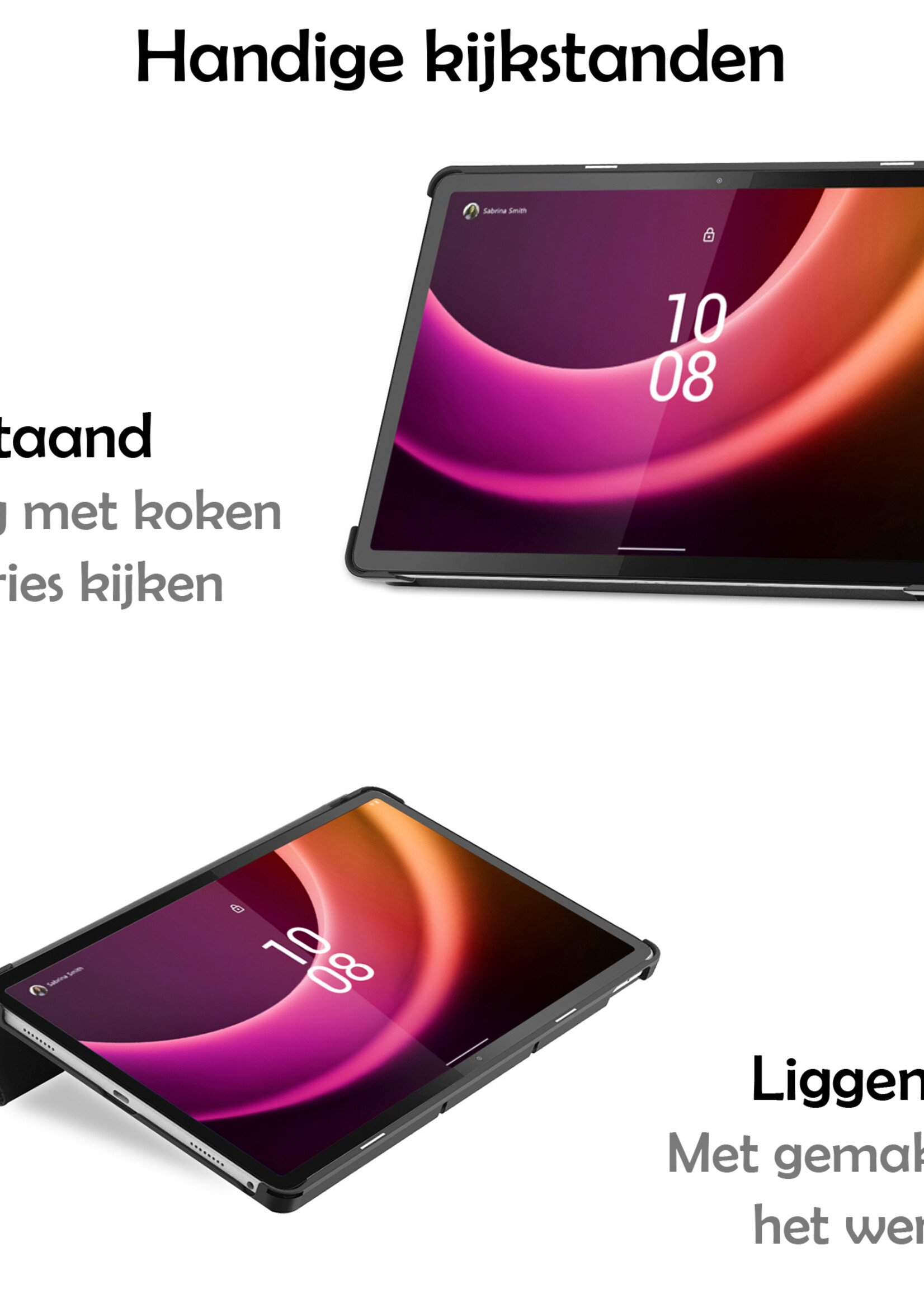 LUQ Hoes Geschikt voor Lenovo Tab P11 (2e Gen) Hoes Luxe Hoesje Book Case - Hoesje Geschikt voor Lenovo Tab P11 (2nd Gen) Hoes Cover - Don't Touch Me