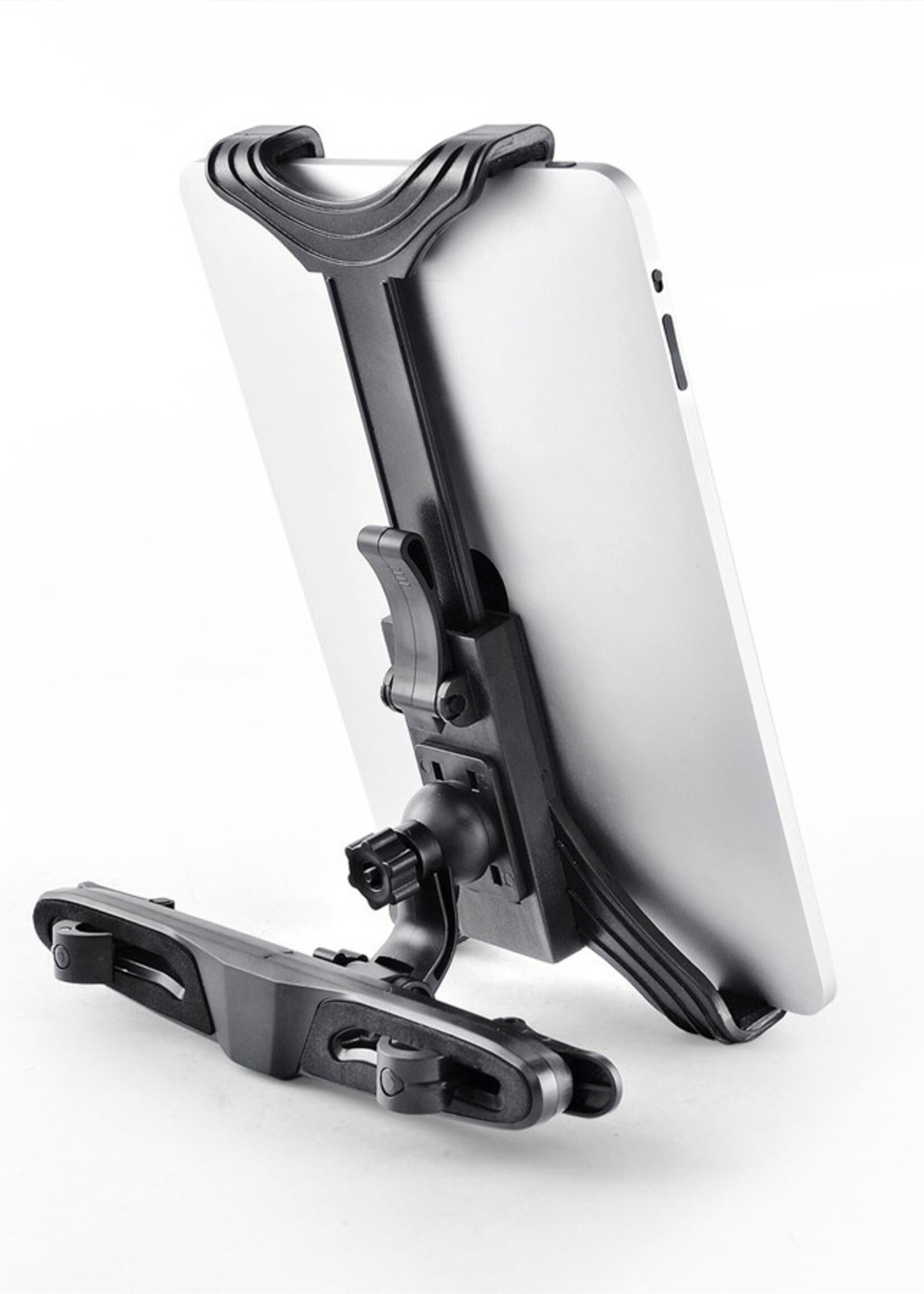 LUQ Tablet Houder Auto Hoofdsteun - Stevige Tablethouder 360 Graden Roteren - Zwart