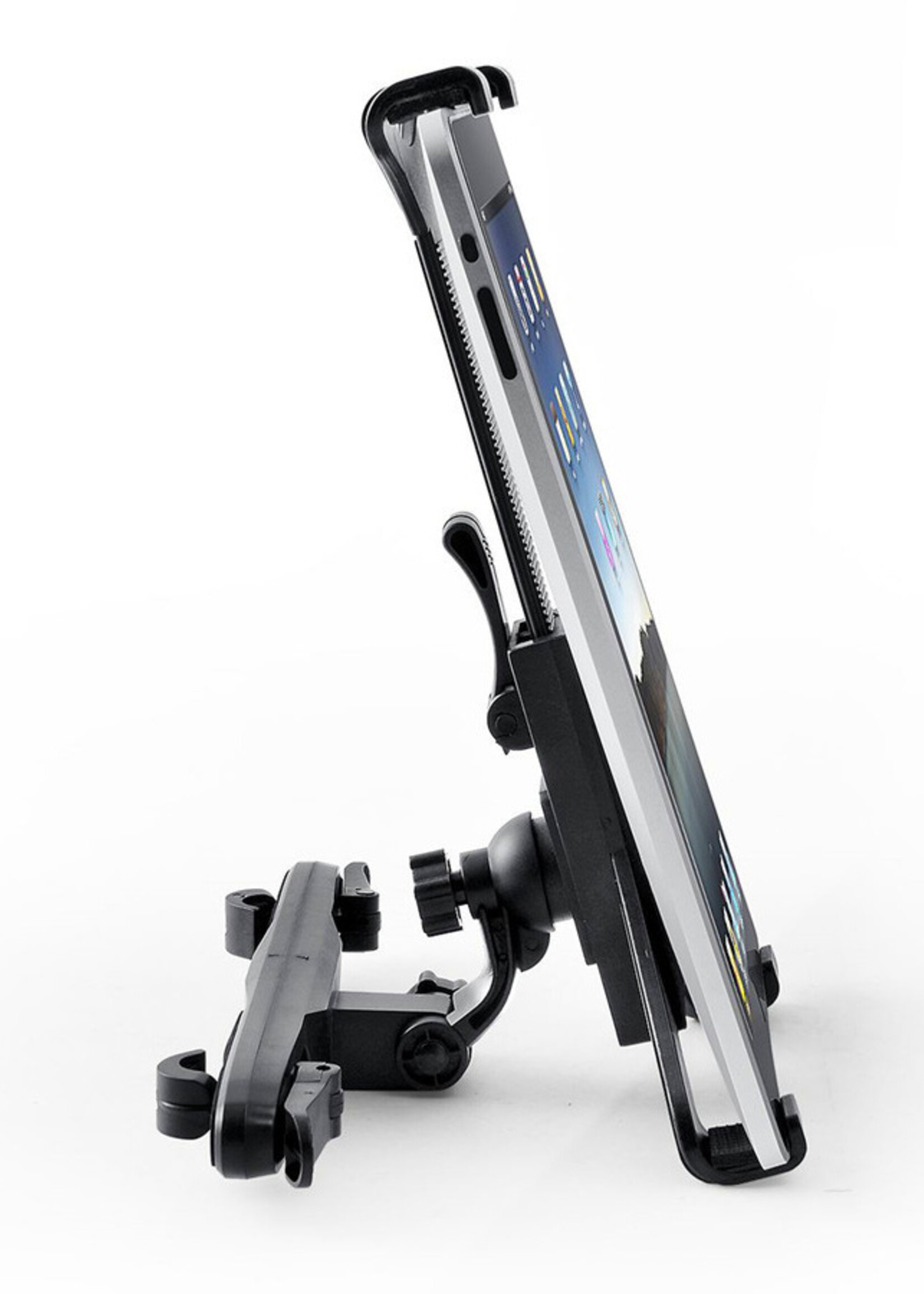 LUQ Tablet Houder Auto Hoofdsteun - Stevige Tablethouder 360 Graden Roteren - Zwart