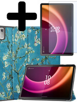 LUQ LUQ Lenovo Tab P11 (2e Gen) Hoes Met Screenprotector - Bloesem