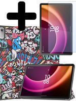LUQ LUQ Lenovo Tab P11 (2e Gen) Hoes Met Screenprotector - Graffity