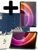 LUQ LUQ Lenovo Tab P11 (2e Gen) Hoes Met Screenprotector - Kat