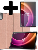 LUQ LUQ Lenovo Tab P11 (2e Gen) Hoes Met Screenprotector - Rosé Goud