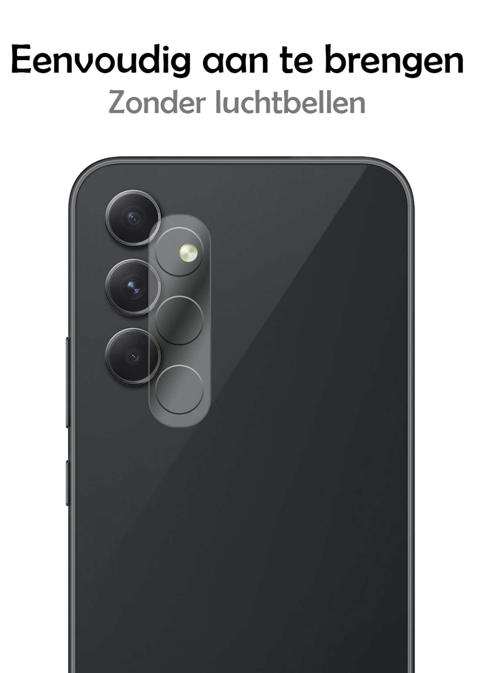 LUQ Screenprotector Geschikt voor Samsung A34 Camera Screenprotector Tempered Glass - Screenprotector Geschikt voor Samsung Galaxy A34 Screenprotector Camera Screenprotector - 3 Stuks