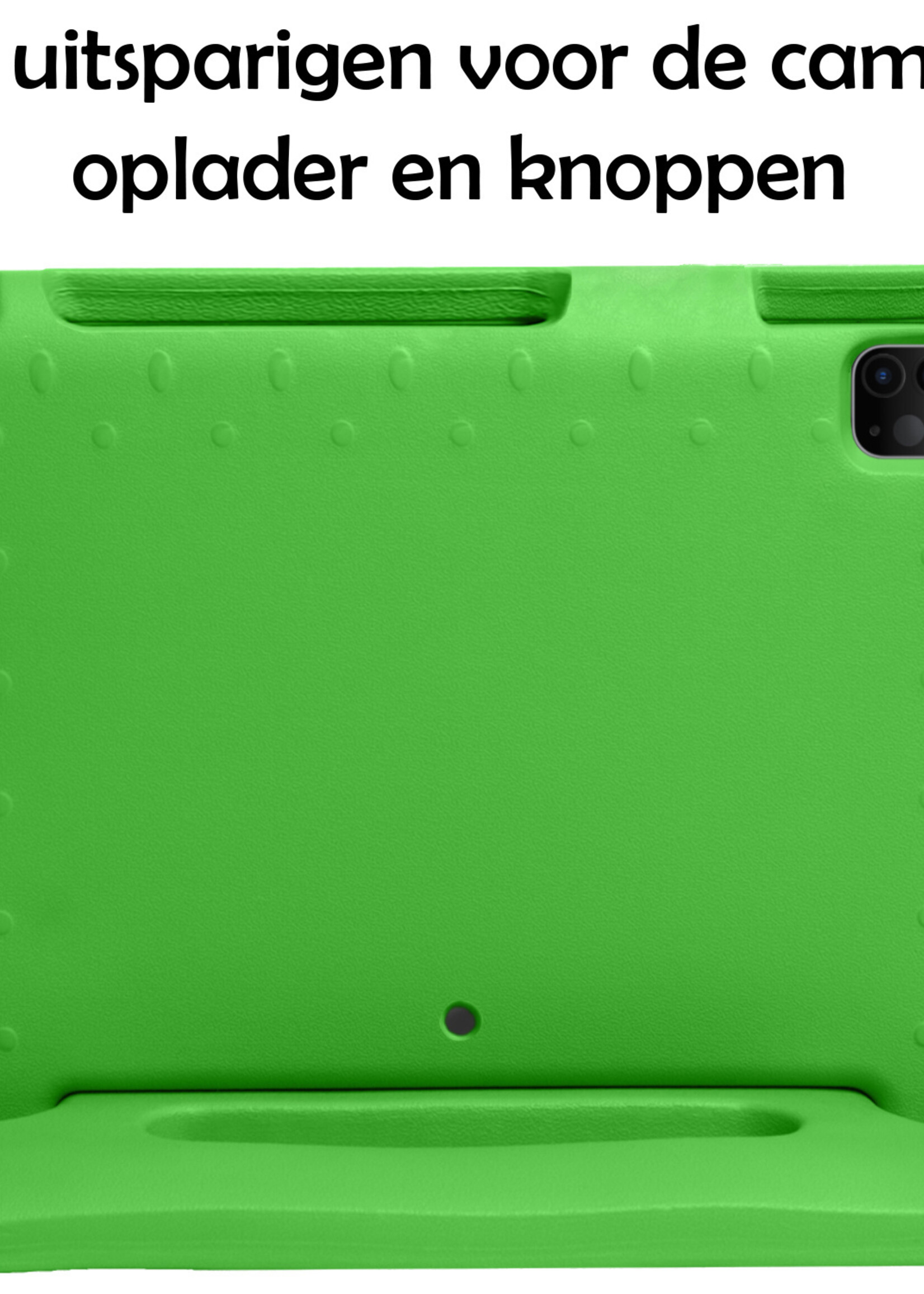 LUQ LUQ iPad Pro 11 inch (2022) Kinderhoes Met 2x Screenprotector - Groen