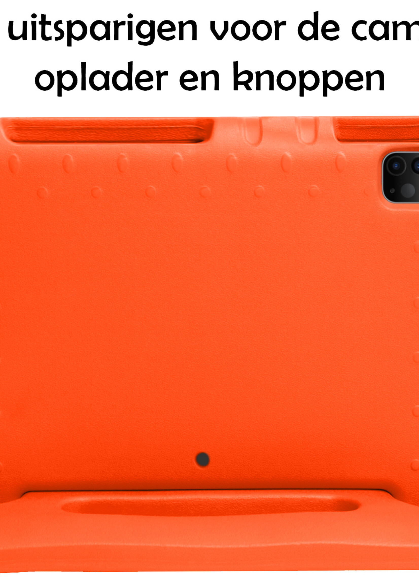 LUQ LUQ iPad Pro 11 inch (2022) Kinderhoes Met 2x Screenprotector - Oranje