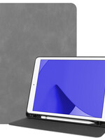 LUQ LUQ Luxe Lederen iPad 10.2 2021 Hoes - Grijs