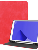 LUQ LUQ Luxe Lederen iPad 10.2 2021 Hoes - Rood