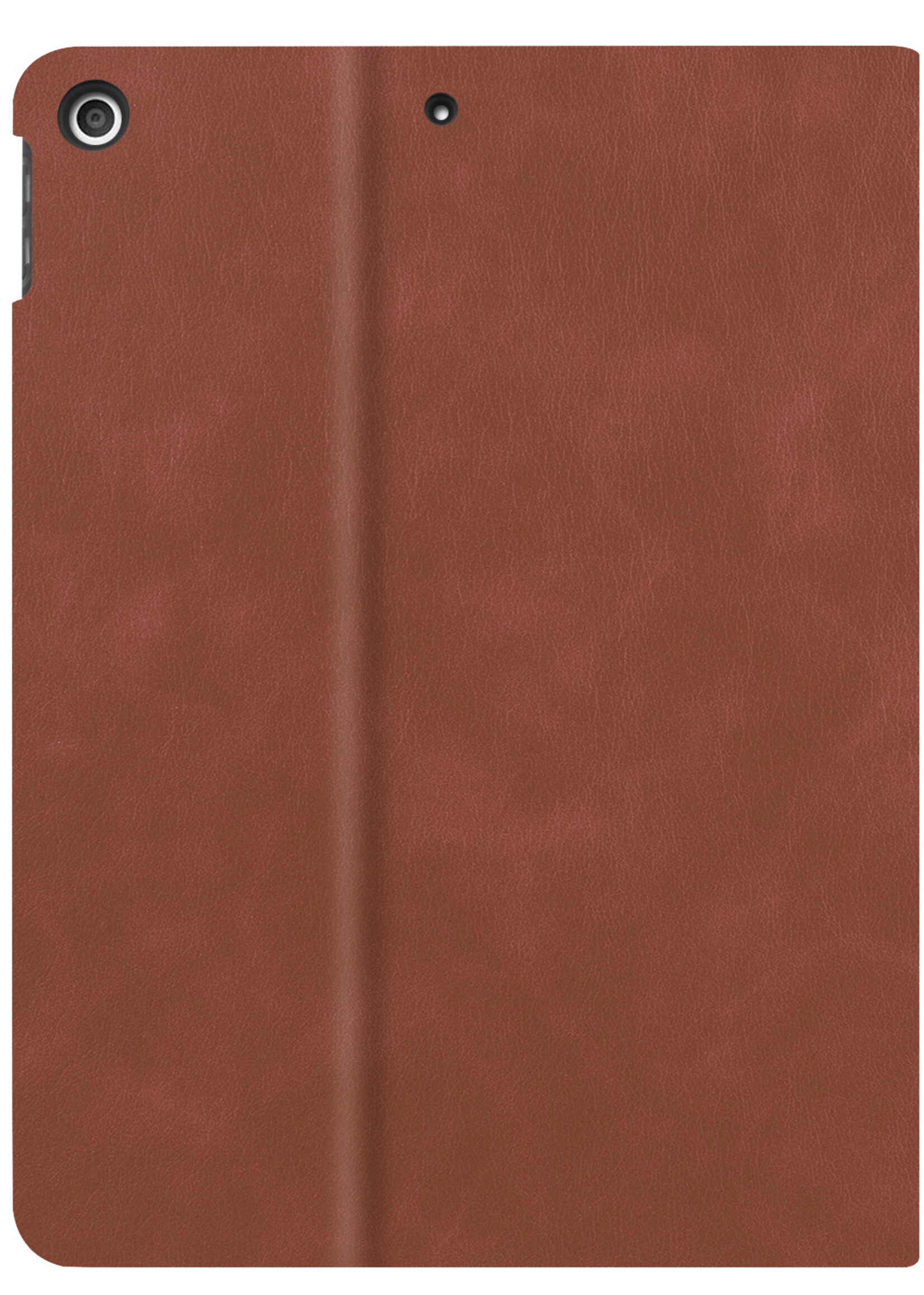 LUQ Hoes Geschikt voor iPad 10.2 2021 Hoes Luxe Hoesje Book Case Cover Met Uitsparing Geschikt voor Apple Pencil Met Screenprotector - Hoesje Geschikt voor iPad 9 Hoesje Bookcase - Bruin