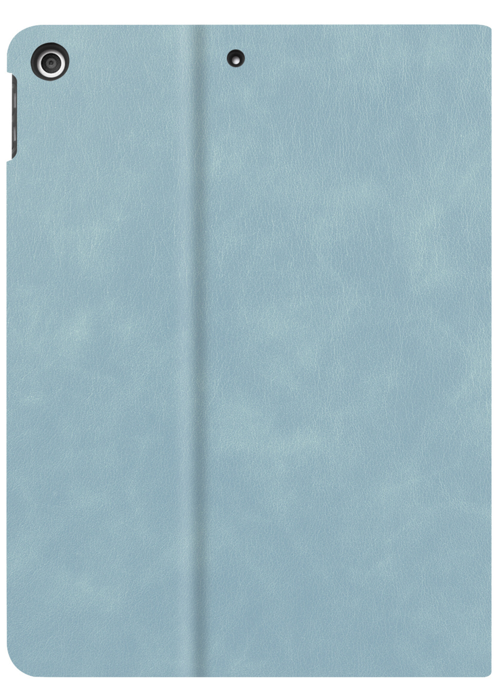LUQ Hoes Geschikt voor iPad 10.2 2021 Hoes Luxe Hoesje Book Case Cover Met Uitsparing Geschikt voor Apple Pencil Met Screenprotector - Hoesje Geschikt voor iPad 9 Hoesje Bookcase - Lichtblauw