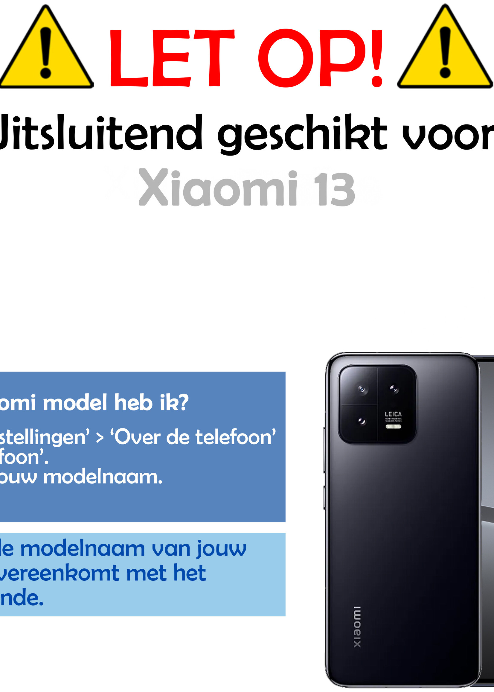 LUQ Hoesje Geschikt voor Xiaomi 13 Hoesje Shockproof Case Siliconen Met 2x Screenprotector - Hoes Geschikt voor Xiaomi 13 Hoes Cover Siliconen - Transparant