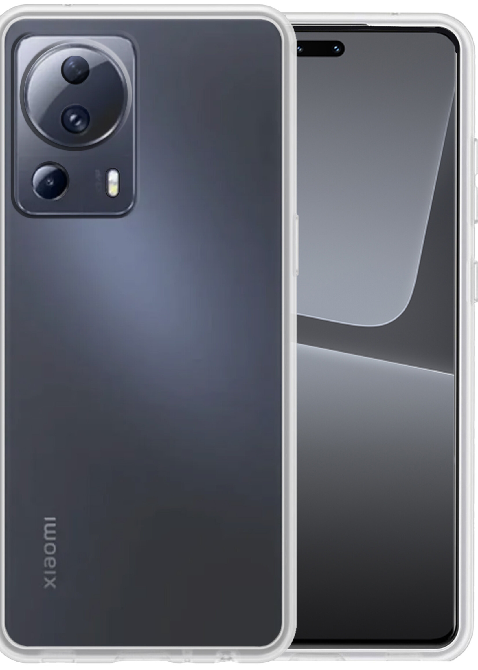 LUQ Hoesje Geschikt voor Xiaomi 13 Lite Hoesje Siliconen Case - Hoes Geschikt voor Xiaomi 13 Lite Hoes Siliconen - Transparant