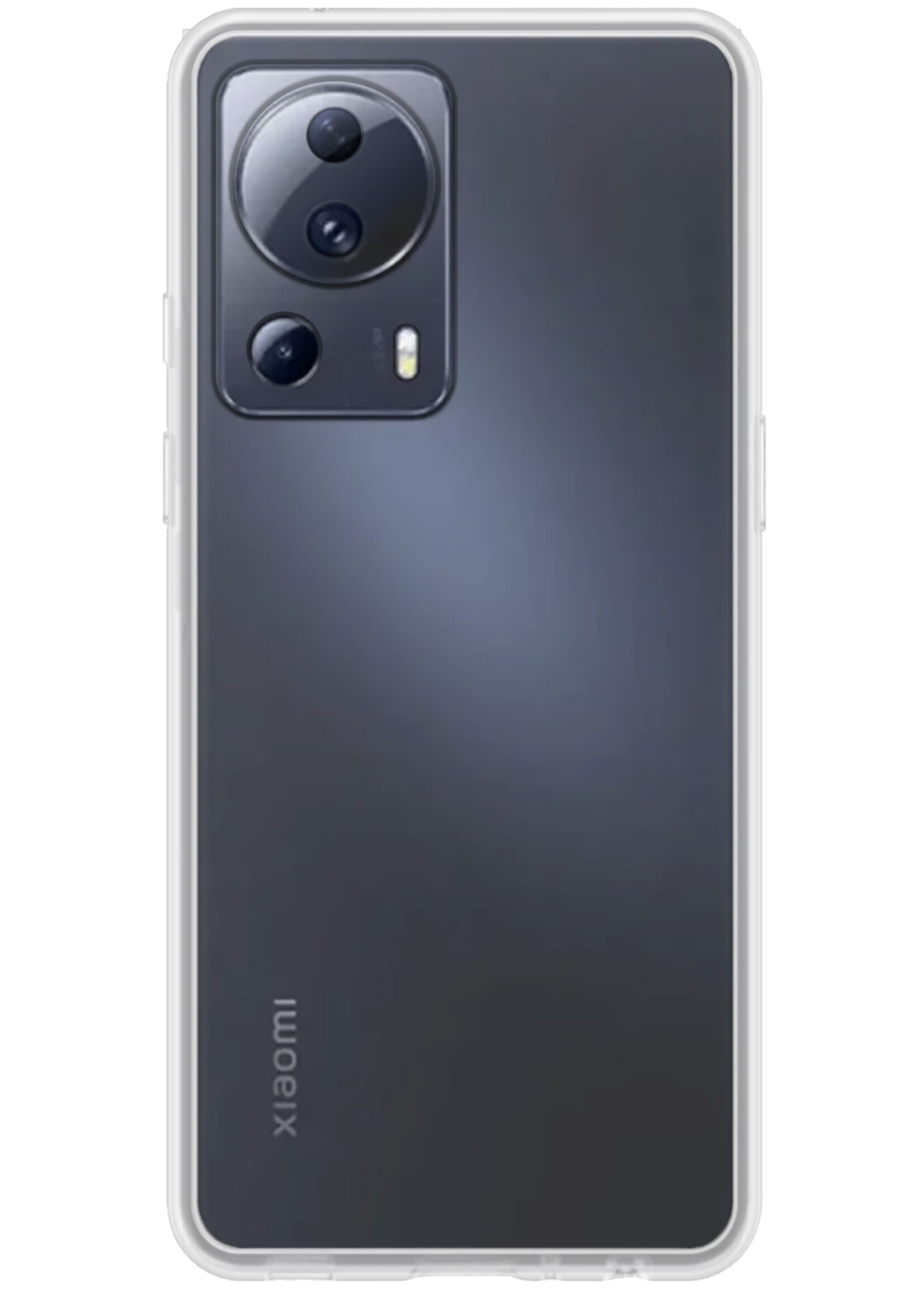 LUQ Hoesje Geschikt voor Xiaomi 13 Lite Hoesje Siliconen Case - Hoes Geschikt voor Xiaomi 13 Lite Hoes Siliconen - Transparant