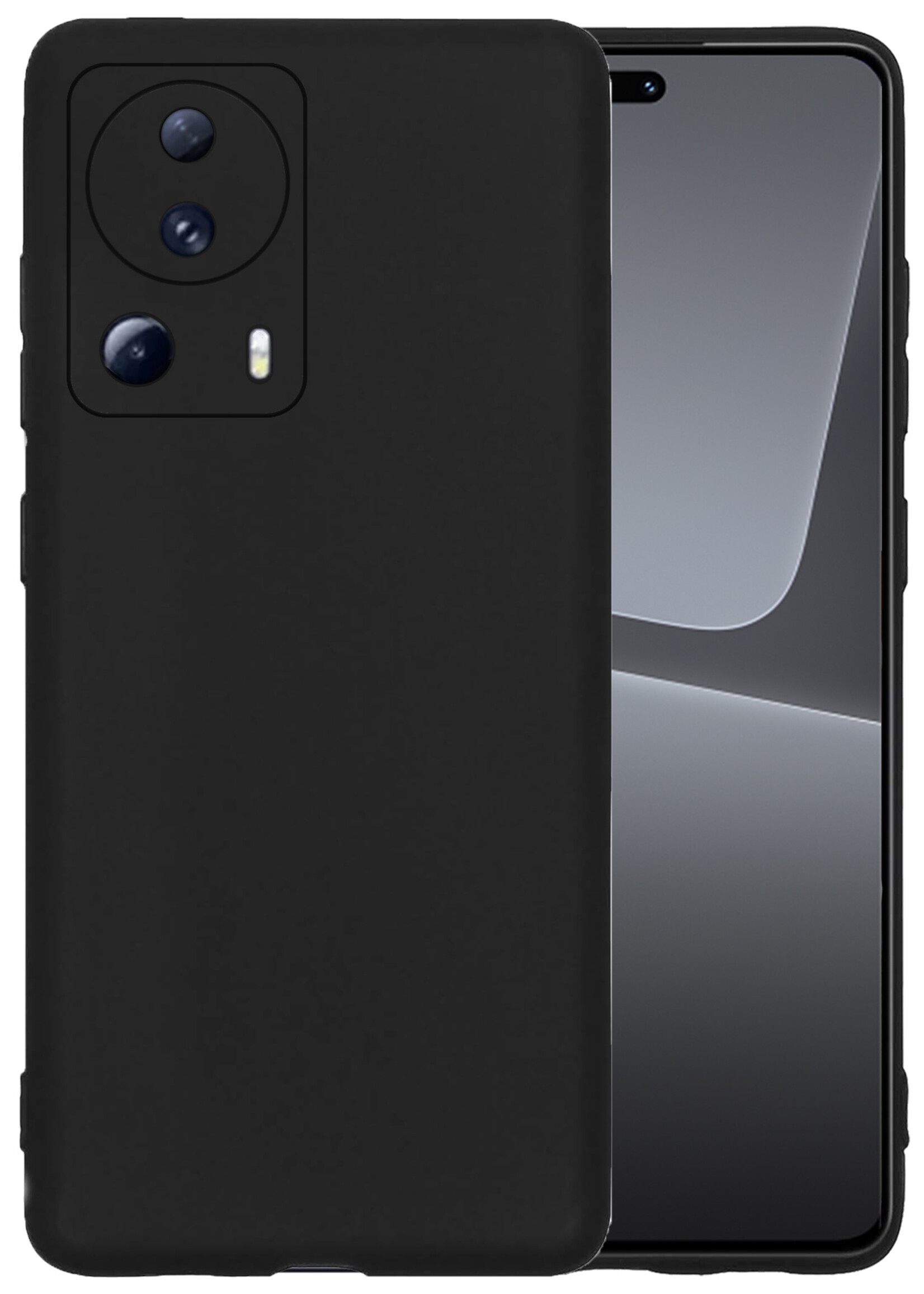 LUQ Hoesje Geschikt voor Xiaomi 13 Lite Hoesje Siliconen Case - Hoes Geschikt voor Xiaomi 13 Lite Hoes Siliconen - Zwart