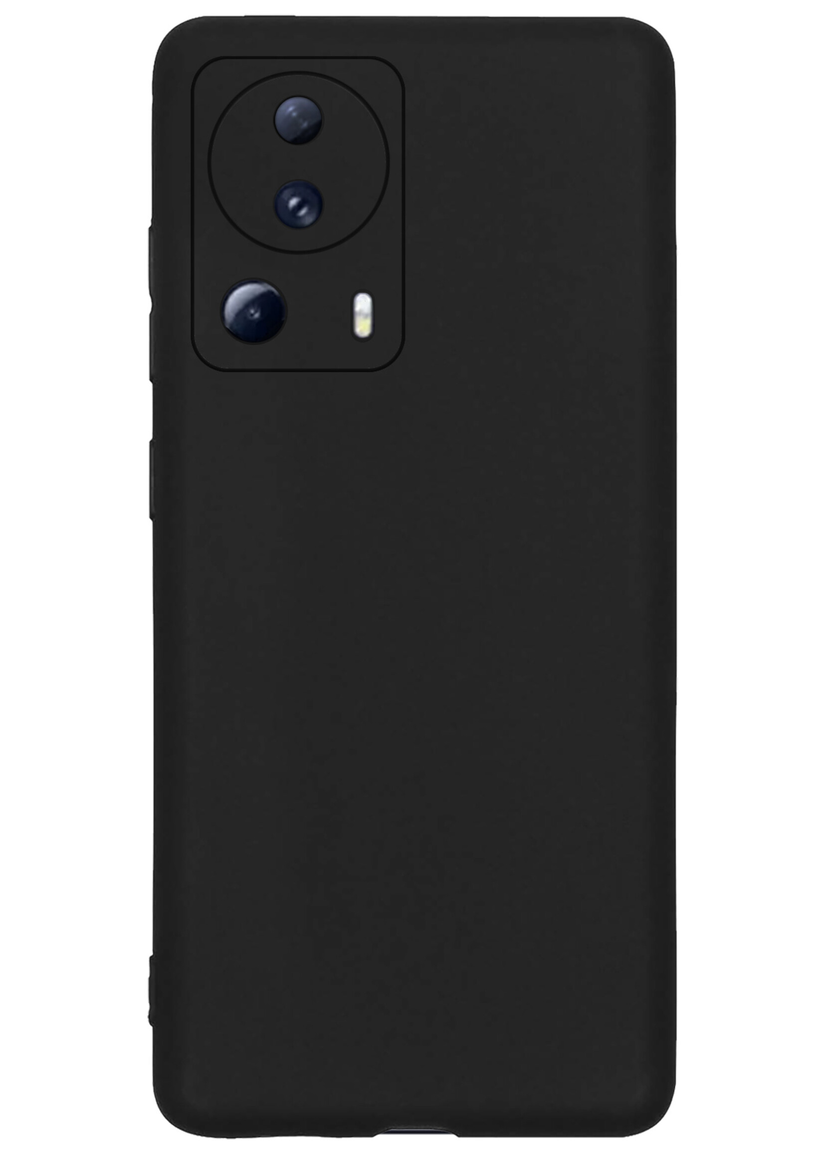 LUQ Hoesje Geschikt voor Xiaomi 13 Lite Hoesje Siliconen Case - Hoes Geschikt voor Xiaomi 13 Lite Hoes Siliconen - Zwart