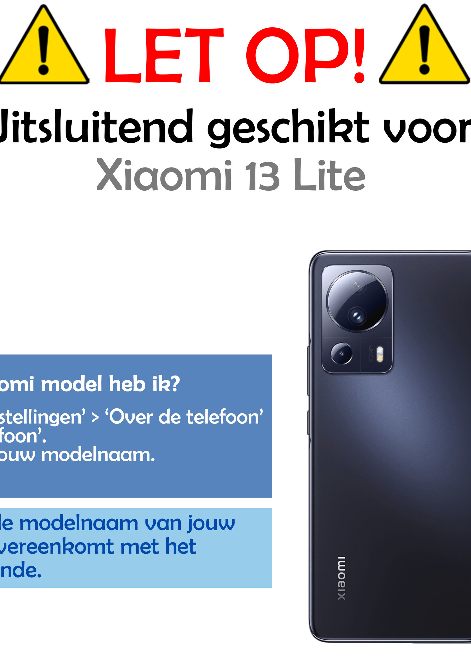 LUQ Hoesje Geschikt voor Xiaomi 13 Lite Hoesje Siliconen Case Met Screenprotector - Hoes Geschikt voor Xiaomi 13 Lite Hoes Siliconen - Transparant