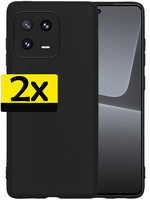 LUQ LUQ Xiaomi 13 Pro Hoesje Siliconen - Zwart - 2 PACK