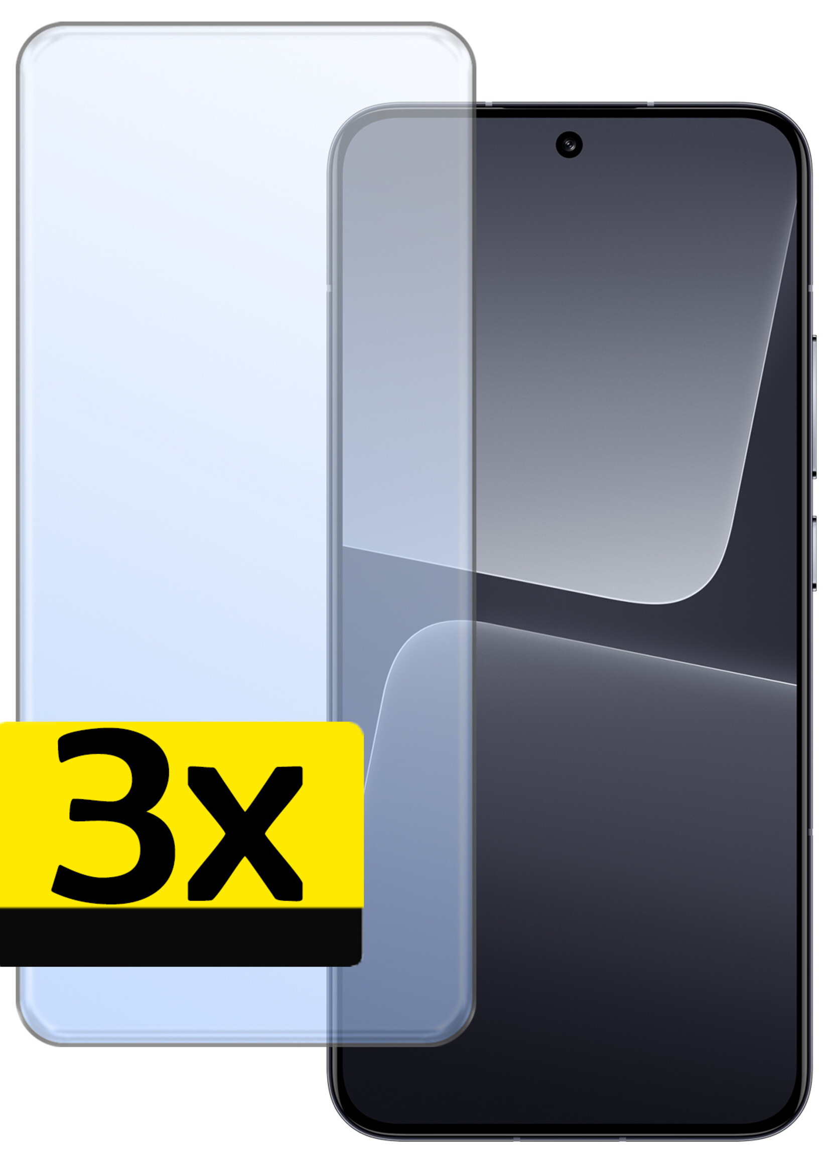 LUQ Screenprotector Geschikt voor Xiaomi 13 Screenprotector Beschermglas Gehard Glas - Screenprotector Geschikt voor Xiaomi 13 Screenprotector Glas - 3 Stuks