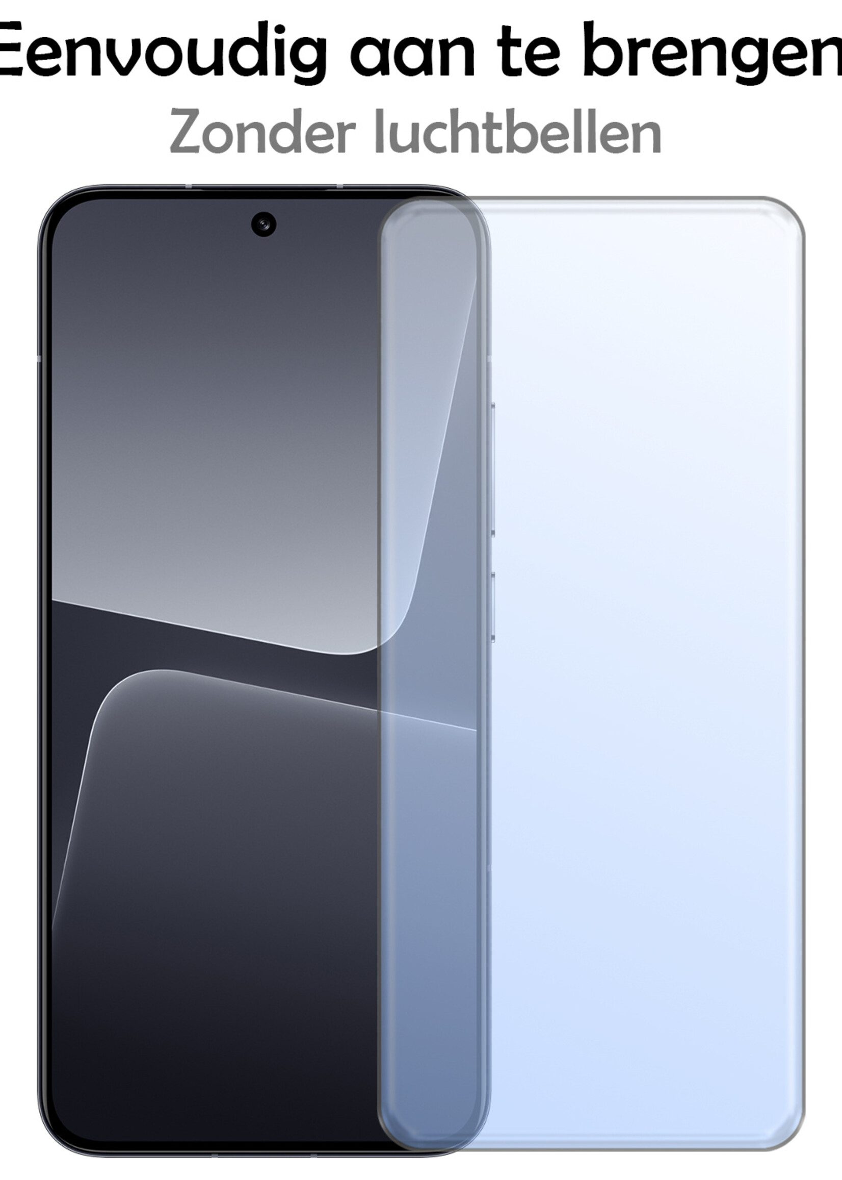 LUQ Hoesje Geschikt voor Xiaomi 13 Hoesje Siliconen Case Met Screenprotector - Hoes Geschikt voor Xiaomi 13 Hoes Siliconen - Transparant