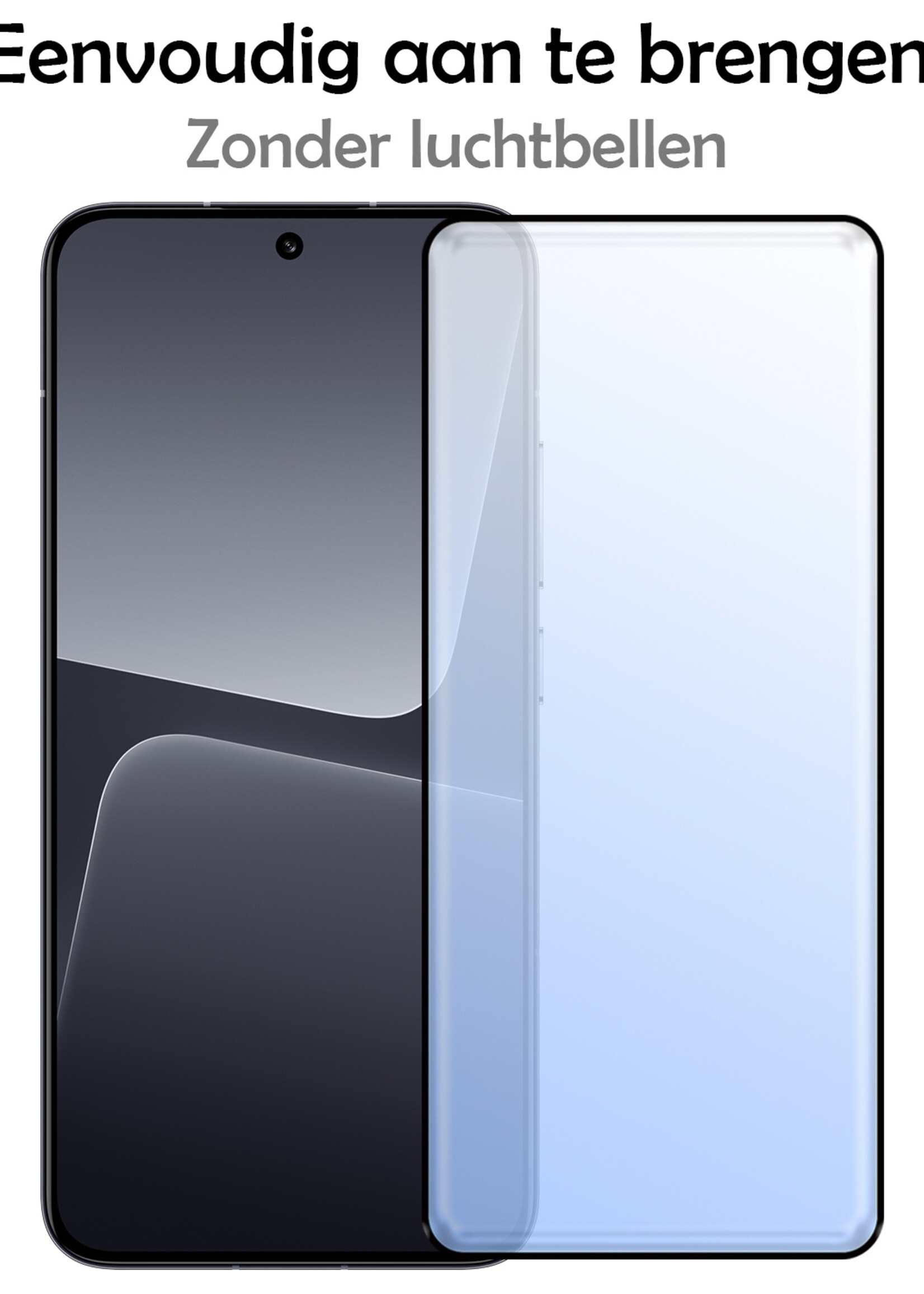 LUQ Screenprotector Geschikt voor Xiaomi 13 Pro Screenprotector Glas Full Cover - Screenprotector Geschikt voor Xiaomi 13 Pro Screenprotector Full Cover