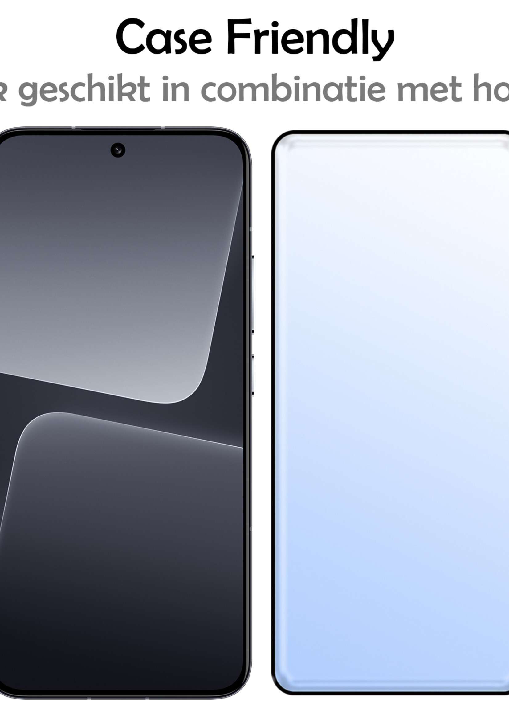 LUQ Hoesje Geschikt voor Xiaomi 13 Pro Hoesje Siliconen Case Met Screenprotector - Hoes Geschikt voor Xiaomi 13 Pro Hoes Siliconen - Transparant