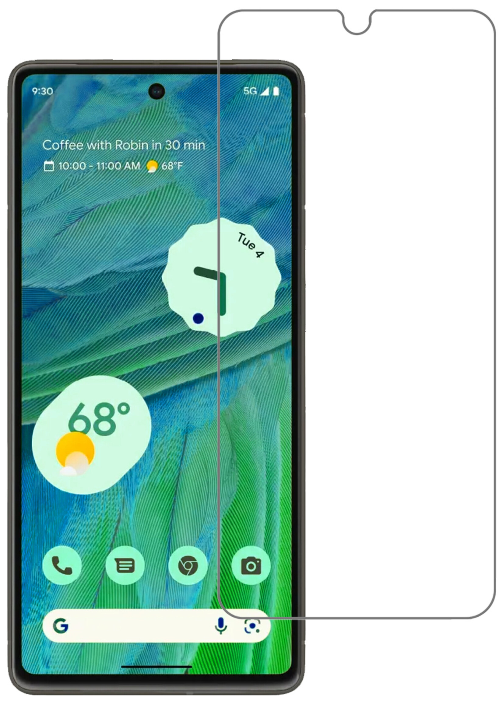 LUQ Screenprotector Geschikt voor Google Pixel 7A Screenprotector Beschermglas Gehard Glas - Screenprotector Geschikt voor Google Pixel 7A Screenprotector Glas