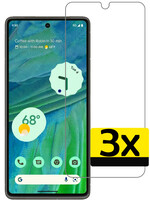 LUQ LUQ Google Pixel 7a Screenprotector Glas - 3 PACK