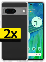 LUQ LUQ Google Pixel 7a Hoesje Siliconen - Transparant - 2 PACK