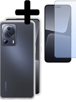 LUQ LUQ Xiaomi 13 Lite Hoesje Siliconen Met Screenprotector - Transparant