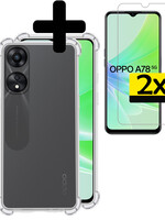 LUQ LUQ OPPO A78 Hoesje Shockproof Met 2x Screenprotector